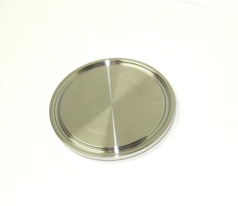 Sanitary 4" Solid End Cap 304 Stainless Dairy Brewing Tri Clover