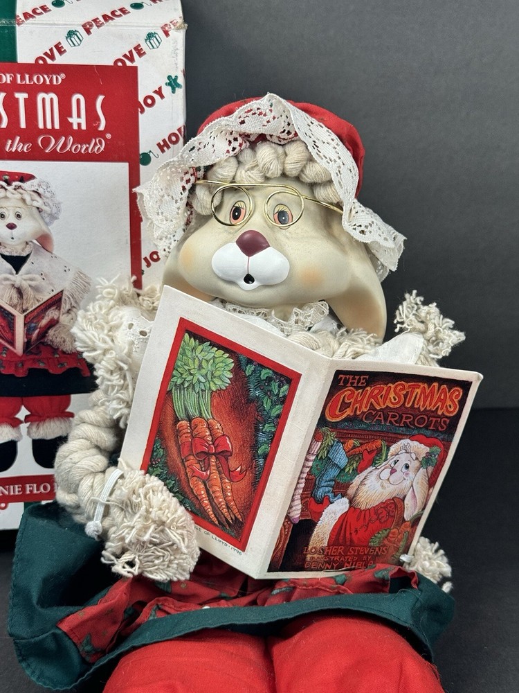 Granny Flo Bunny Vintage Christmas Decor