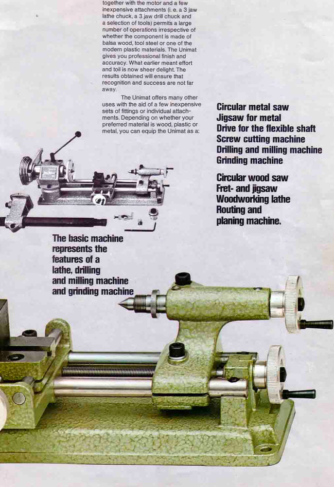 USB DELIVERY ~ Unimat ~ Manuals & catalogs ~ PDF Format Technical