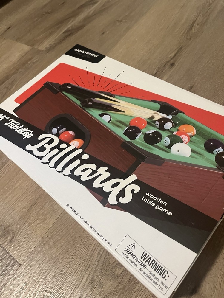 Mini Tabletop Pool Table - Small Billiards Game Collectible