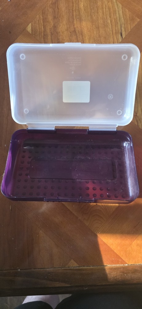 Vintage Y2K Spacemaker Pencil Box Plastic Storage Case X1