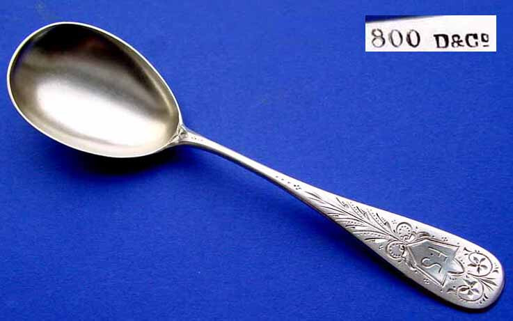 Beautiful Serving Spoon/ Cream Spoon/ Serving Spoon, 800 Silver A769