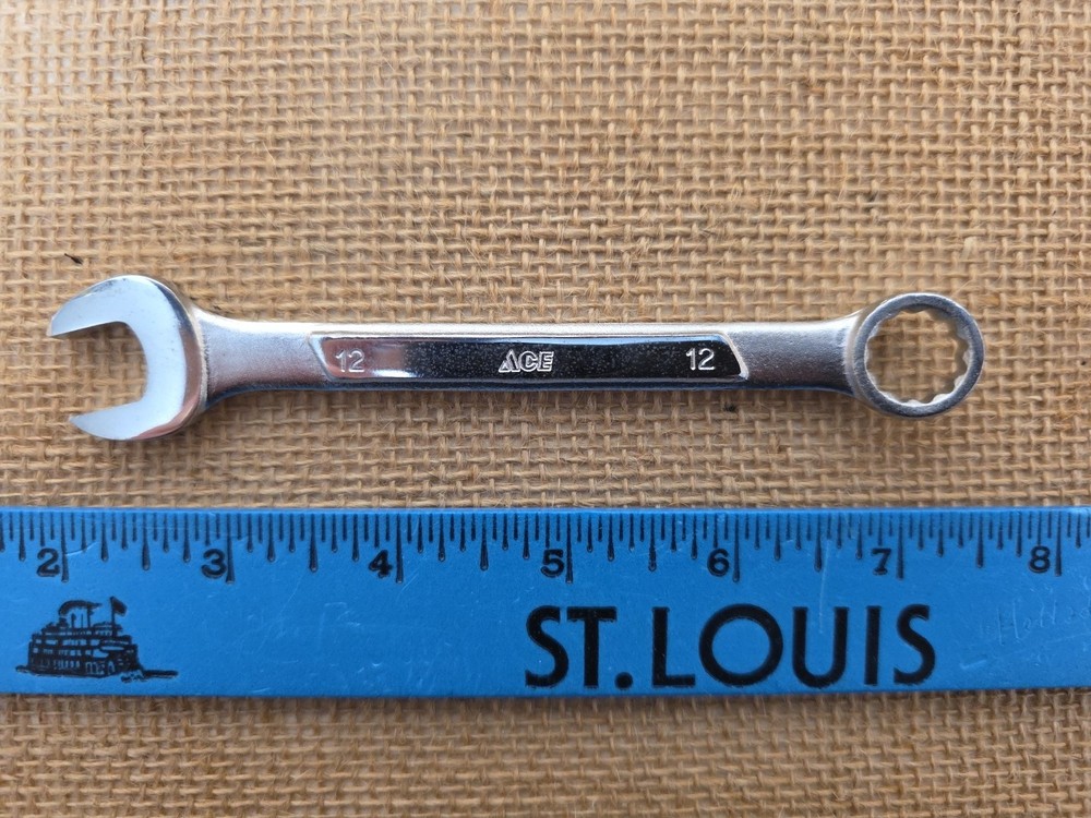 Ace Combination 12 mm Chrome Vanadium Wrench