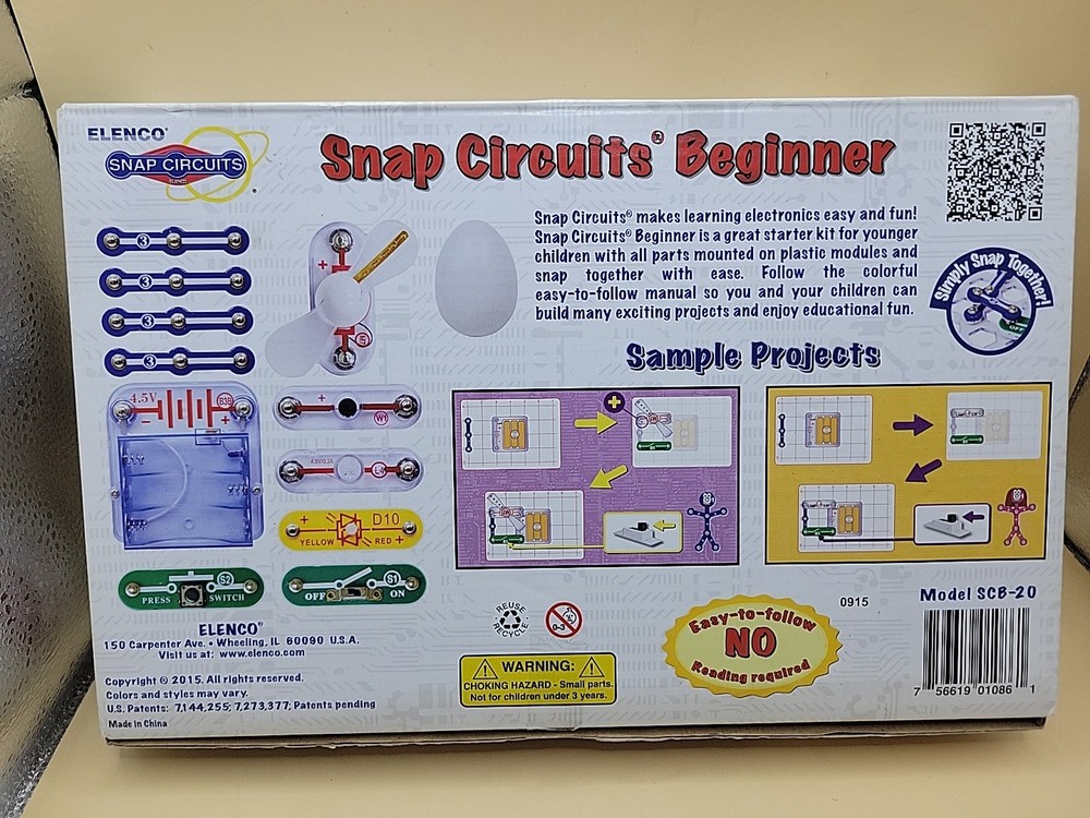 Snap Circuits Beginners SCB-20 Electronics Exploration Kit Projects Kids 16