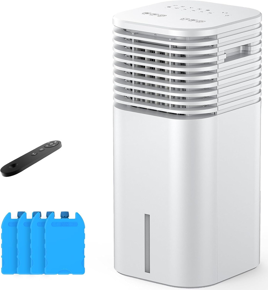 Ultra-Quiet 3-in-1 Portable Air Conditioner with Remote & 15H Timer - Ivory