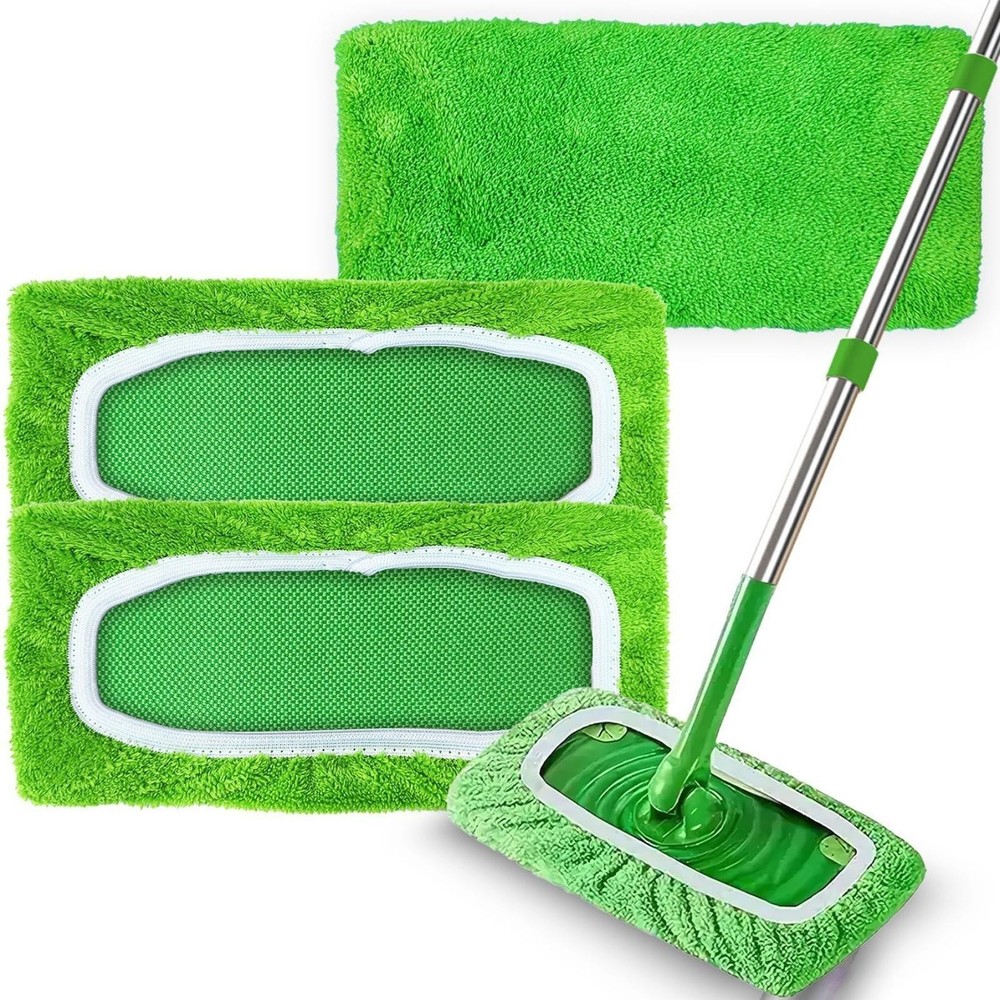 Reusable Microfiber Mop Pads Compatible with Swiffer Sweeper, Washable