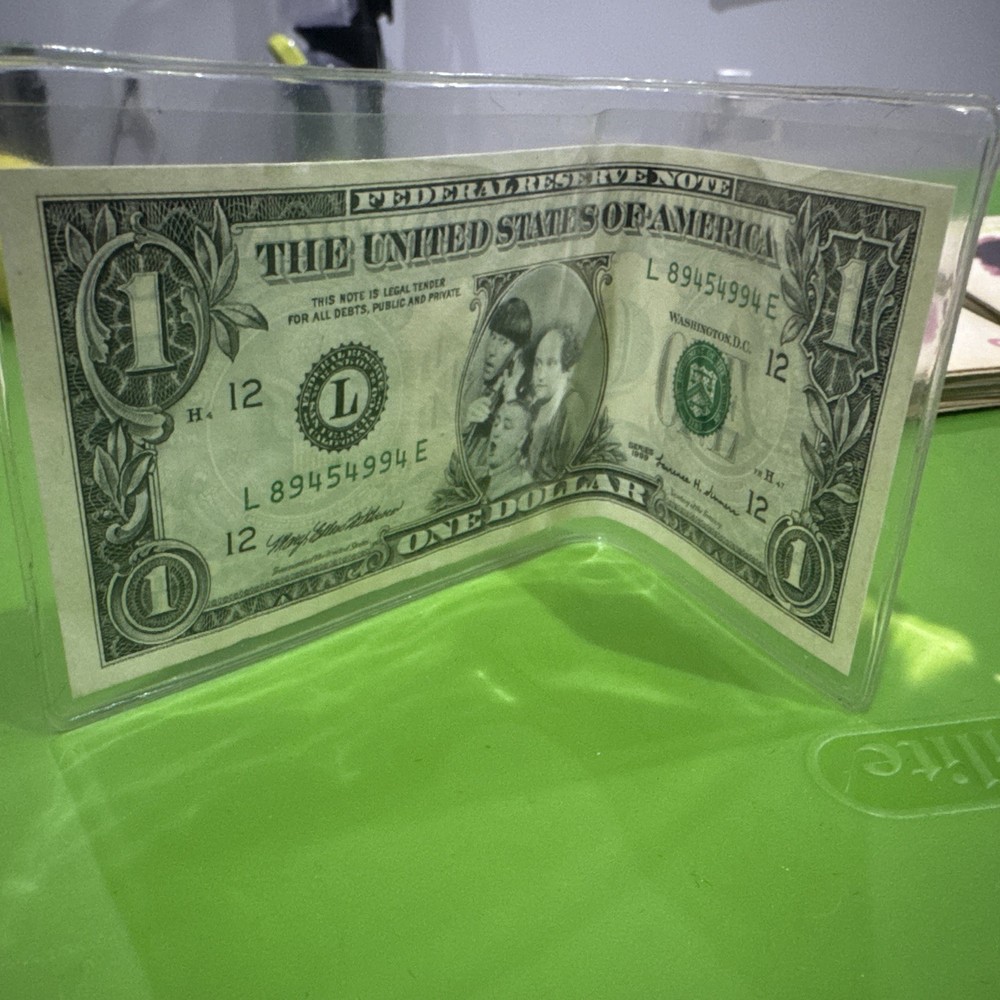 Three Stooges Moe Larry Curly Dollar Bill