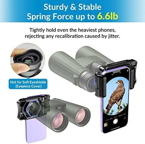 Telescope Phone Adapter, Binocular Photo Adapter for Android & Iphone, Phone Hol