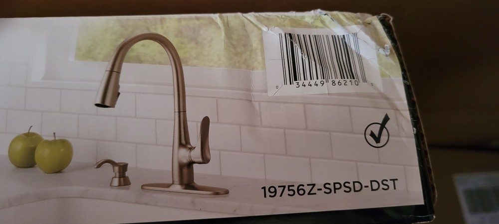 Delta Dunsley Single-Handle Deck Mount Pull-Down Kitchen Faucet w/Spotshield