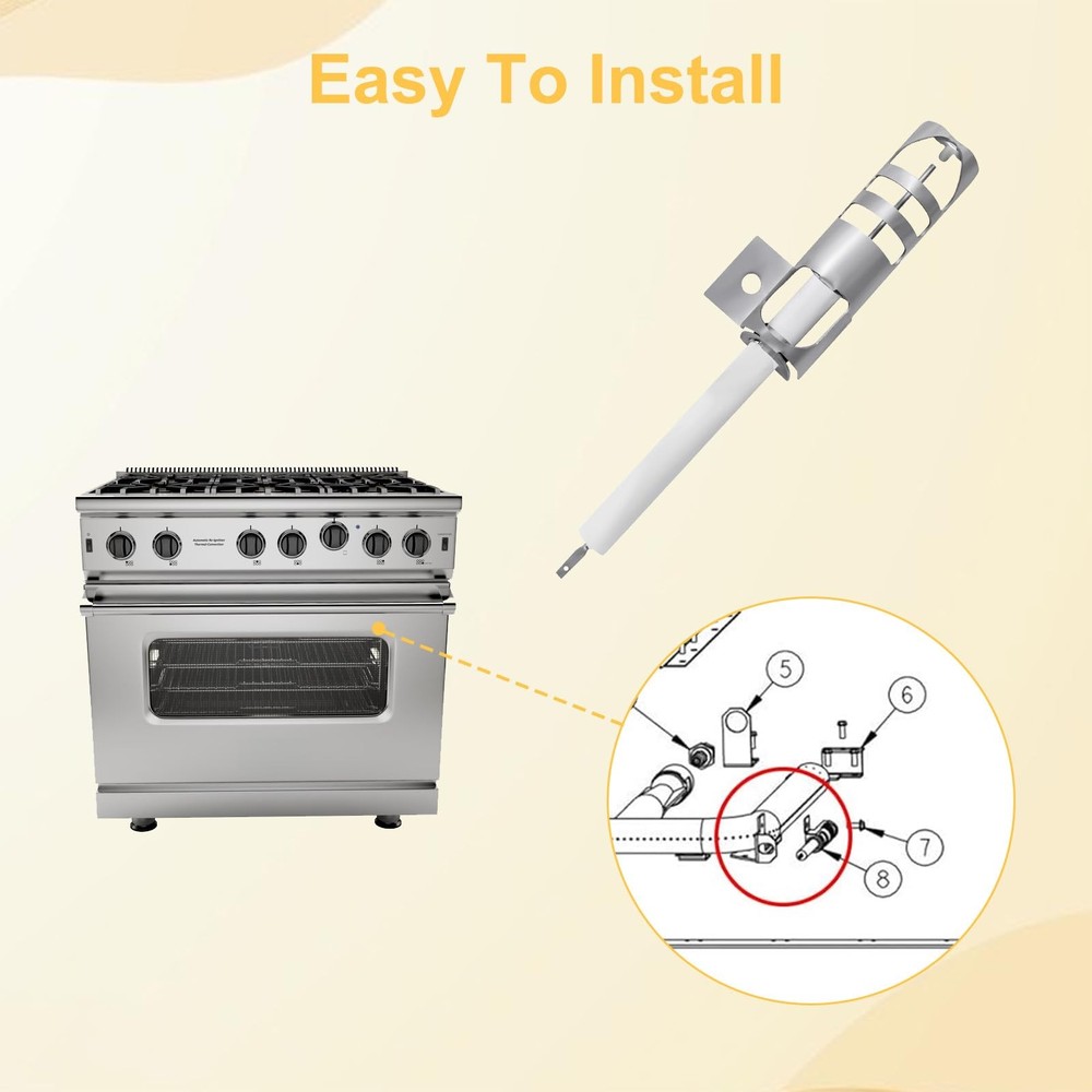 PB040170 Oven Igniter Electrode Replacement Part for Viking Bake Igniter