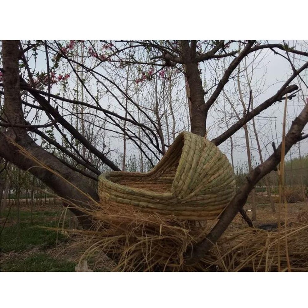 Handwoven Straw Grass Nest Parrot Cage Bed