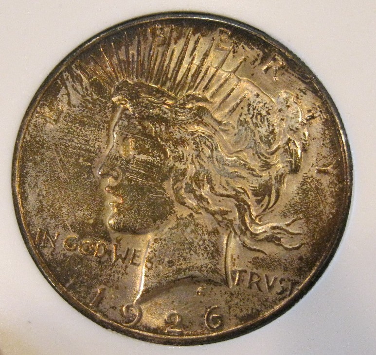 1926 Peace Silver Dollar - toning on both sides 5226
