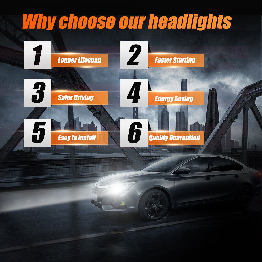 AUXBEAM LED Headlight Bulbs Hi/Low Beam Conversion Kit for Chevy HHR 2006-2011