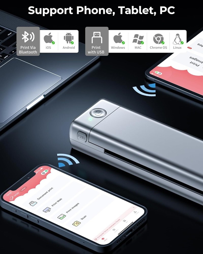 Phomemo M08F Wireless Tattoo Stencil Printer Portable Tattoo Transfer Machine ﻿