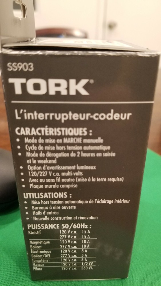🔴(QTY 2) Tork SS903 Digital In-Wall Timer Switch White Code Override ‼️
