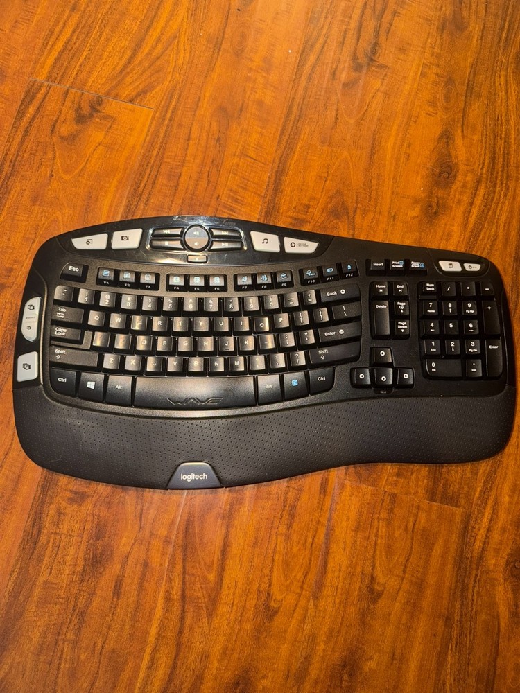 Logitech K350 Wireless Comfort Wave Ergonomic Keyboard NO DONGLE