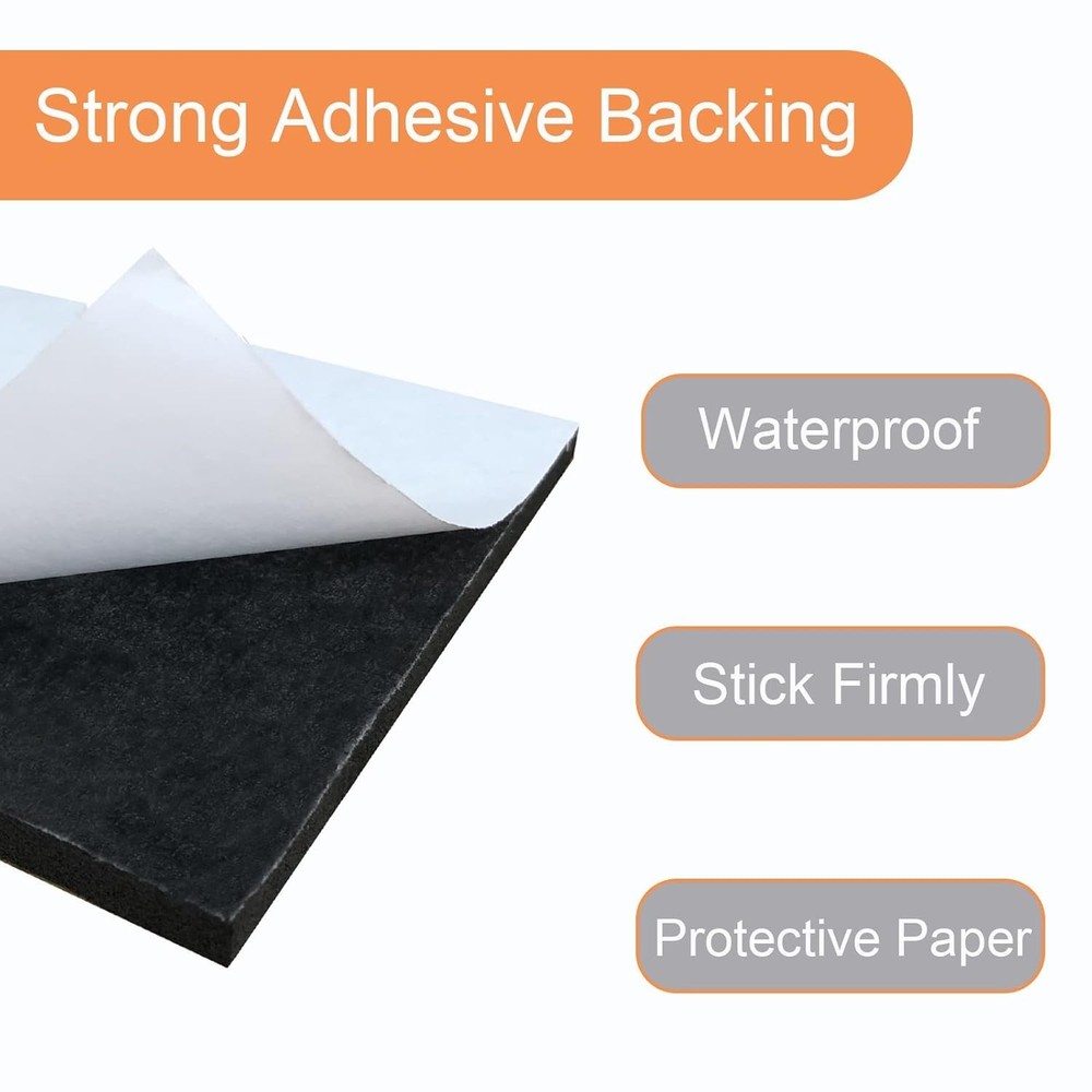 Versatile 8 Pcs Adhesive Foam Sheets - 6" x 6" for Shock Absorption & Insulation