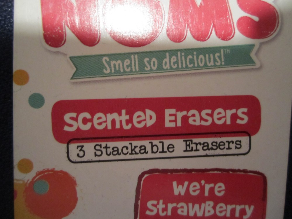 Num Noms Stackable Strawberry Scented Erasers - New