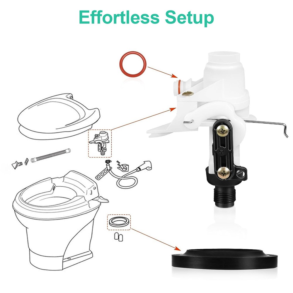 Upgraded Thetford Aqua Magic V Toilet Water Valve Kit Assembly For Rv Part#31705