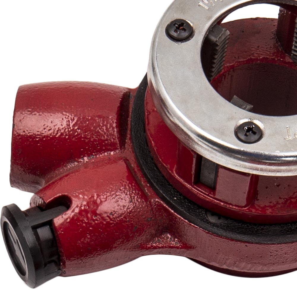 Ratcheting Pipe Thread Threader Die Hinge Plate Head Handle Tool Set 1/2'