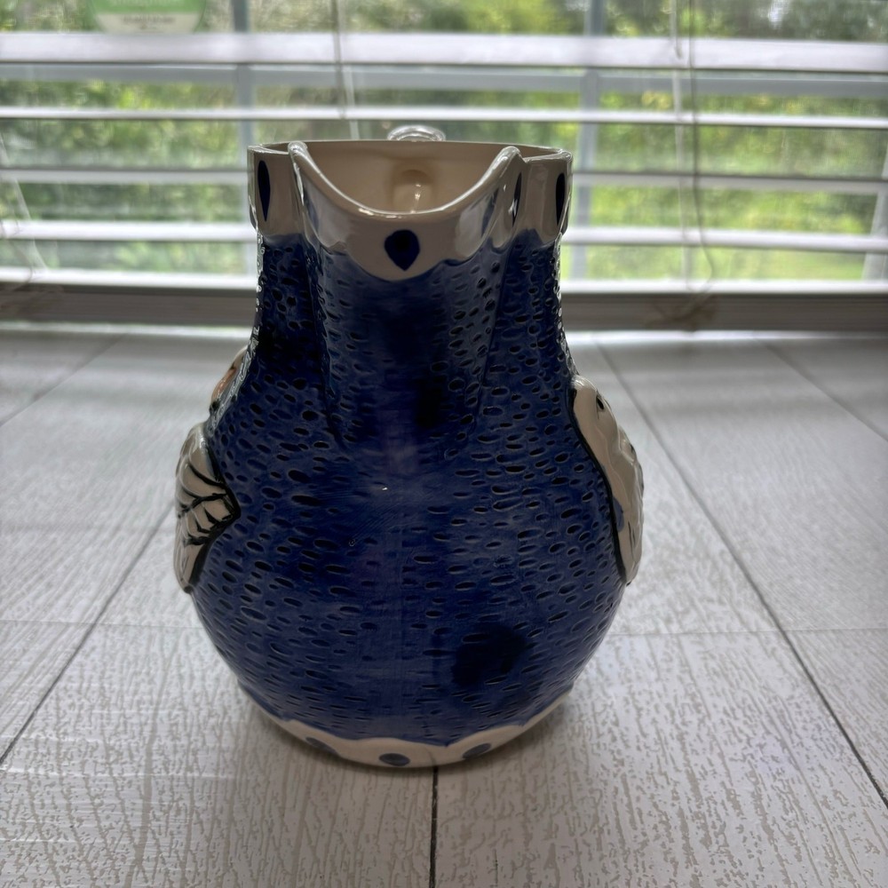 Sigma The Decorative Kitchen White Duck Blue Drink Pitcher