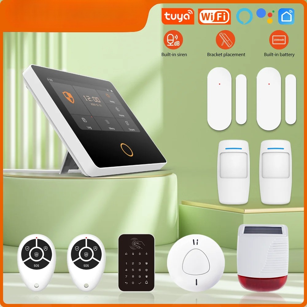 WiFi Wireless Home Alarm System Smart 4.3" Touch Screen Security Built-in Siren