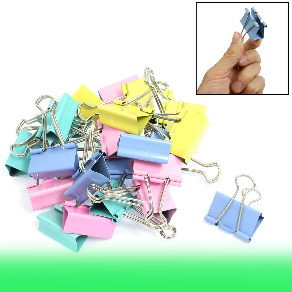 24 x 32mm Width Multicolor Stationery Home Office Binder Clips