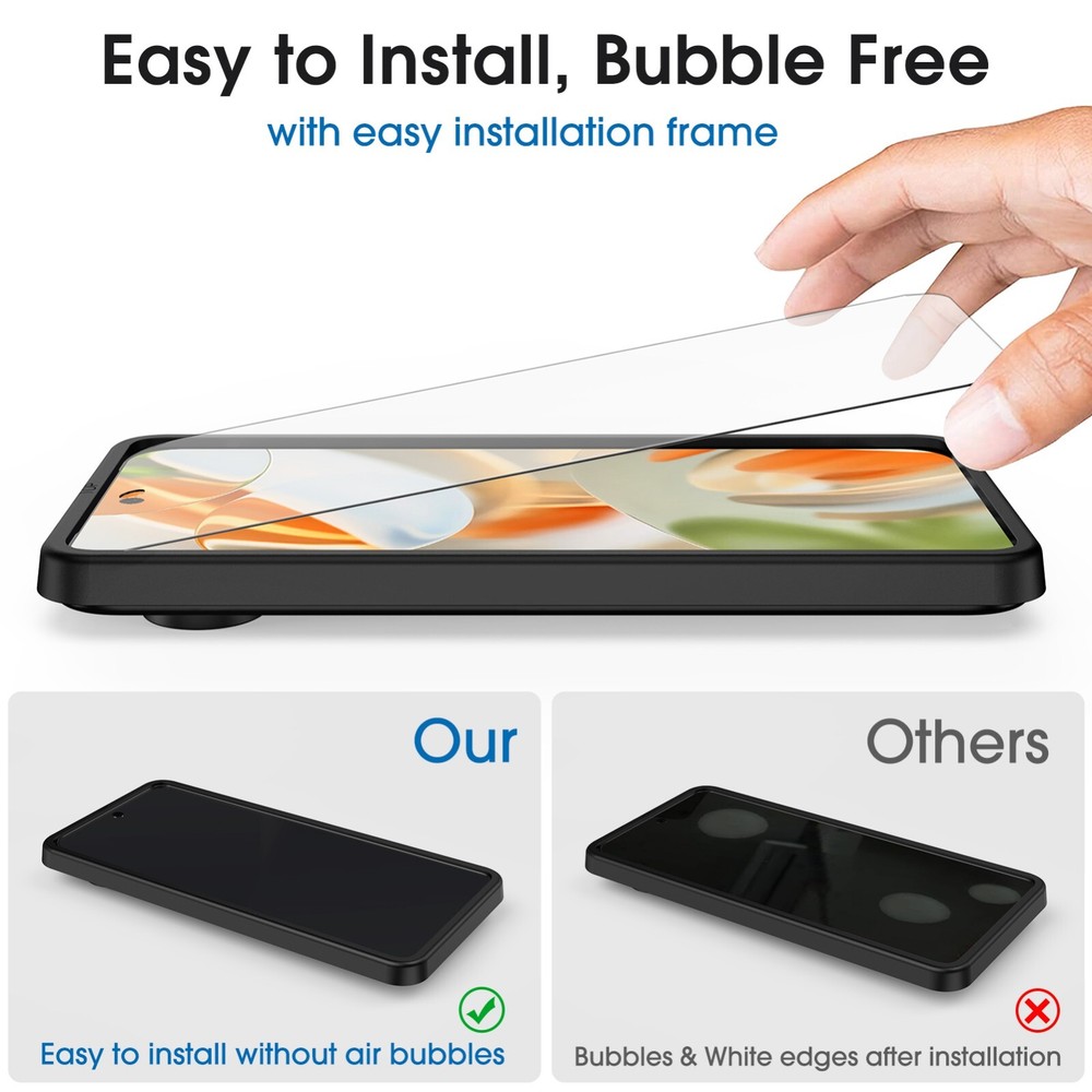 amFilm Designed for Google Pixel 9 Pro/Pixel 9 6.3"Screen Protector,3 Pack