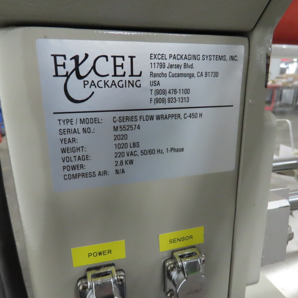 Excel C-Series C-450 H Horizontal Flow Wrapper 220V With Sojet Inkjet Printer