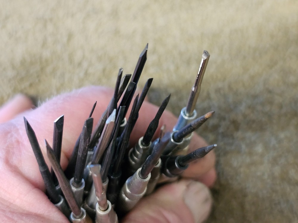 20 Moody Precision Screwdriver Mini Driver Bit Flat Head Set Changeable Tips USA