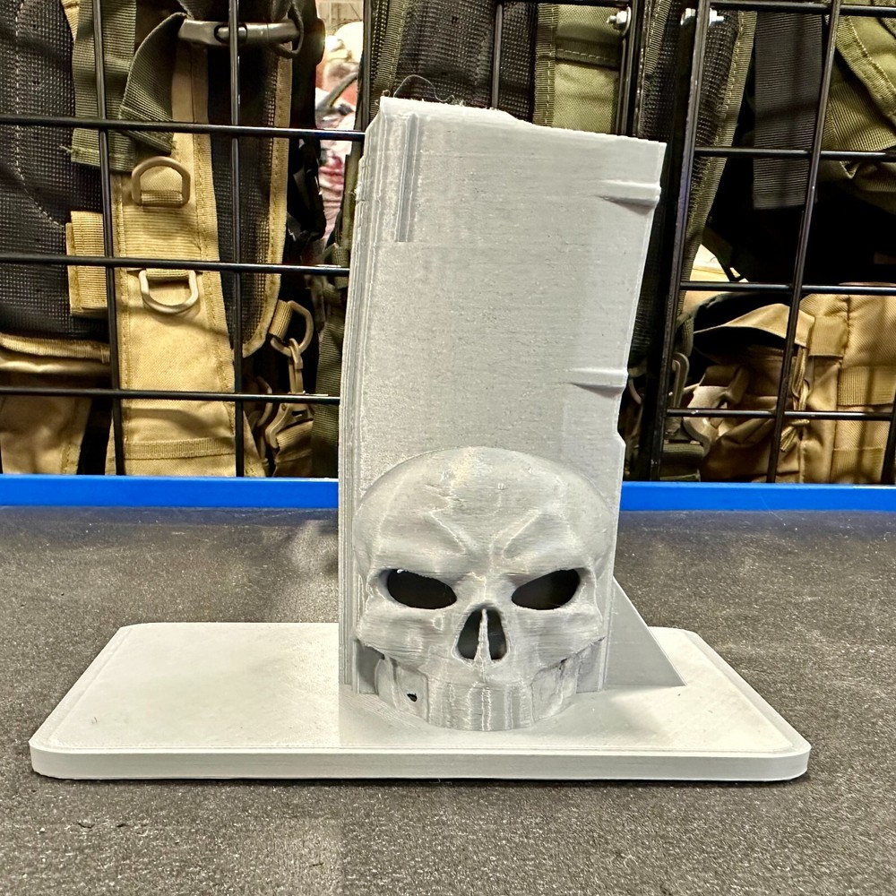 Stand for Air Soft Rifle with Punisher Logo