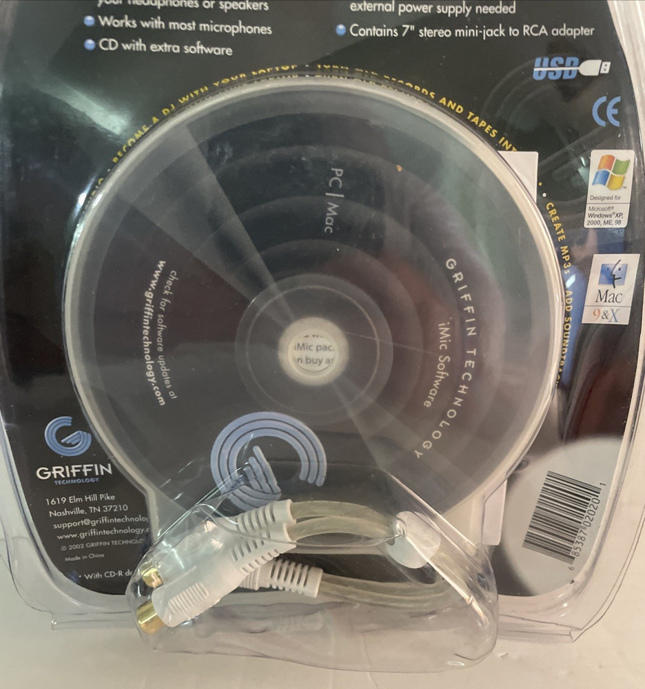 Griffin iMic USB Audio Adaptor MAC or PC NEW