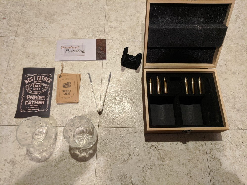 whiskey stone bullet gift box world greatest Dad