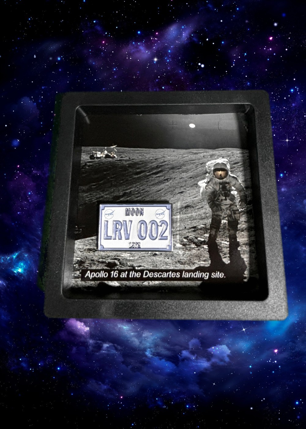 NASA Apollo 16 Lunar Roving Vehicle Commemorative Licence Plate Presentation