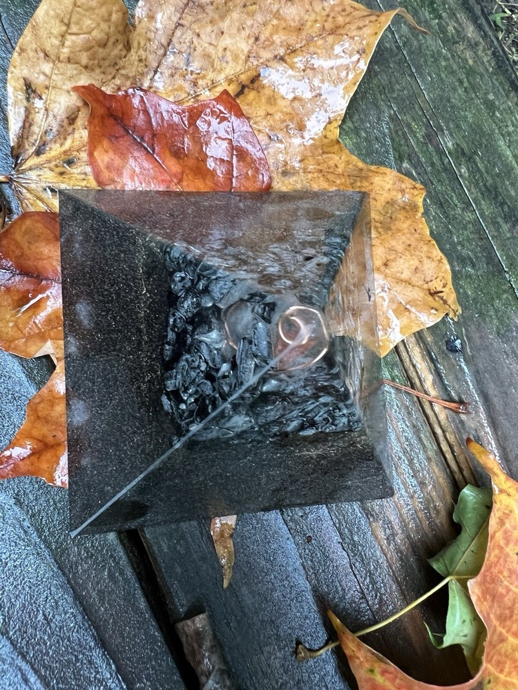 Obsidian Orgone pyramid