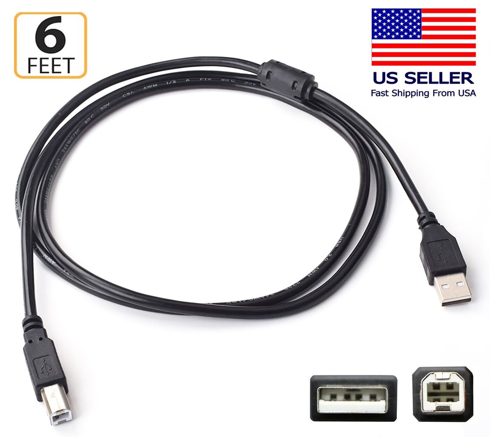 6FT USB 2.0 Cable for Alesis: Nitro Max, Nitro v1, Surge, DM7X Drum Module