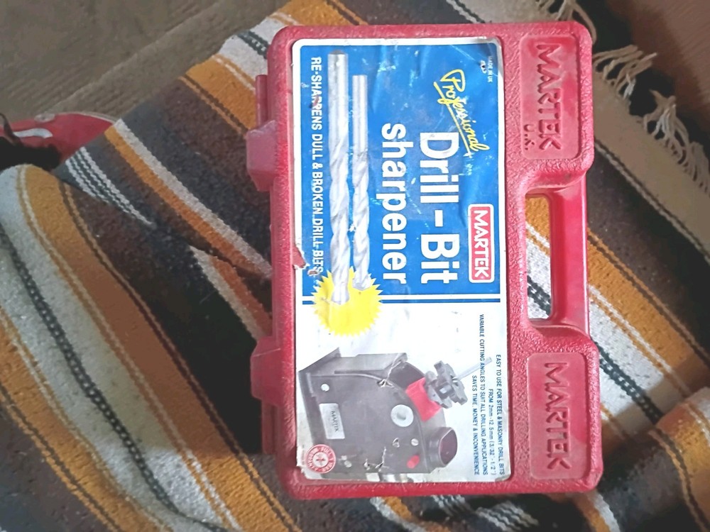 Martek Professional Drill-Bit Sharpener Red Grinding Tool for Drill