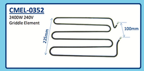 2400W 240V WOODSON  GRIDDLE ELEMENT CMEL-0352 WGDT60