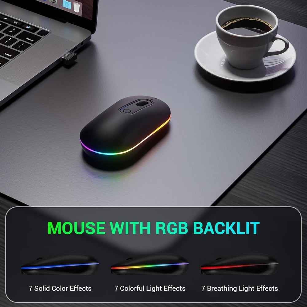Multimedia Ergonomic Keyboard & Colorful Mouse Set with 3-DPI Adjustability