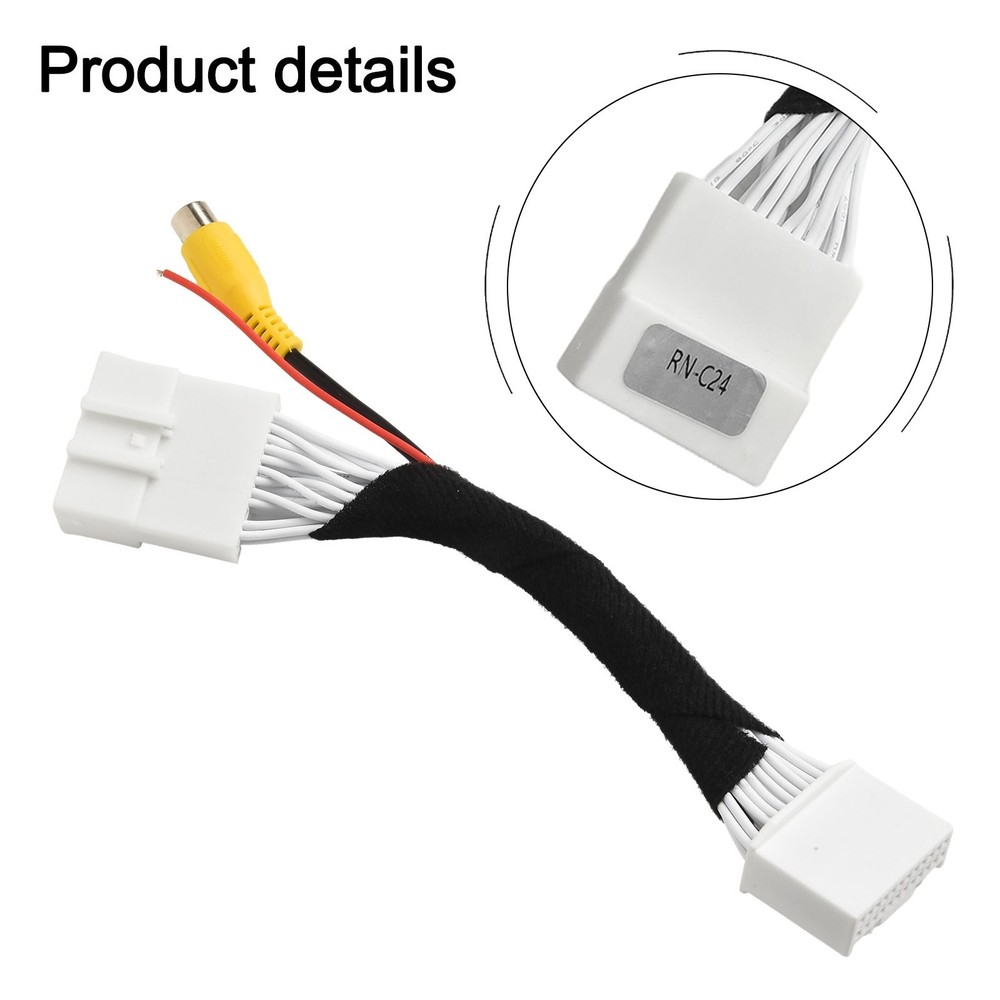 Practical Adapter Cable Adapter 24 Pin Brand New Camera Car Rear Plastic