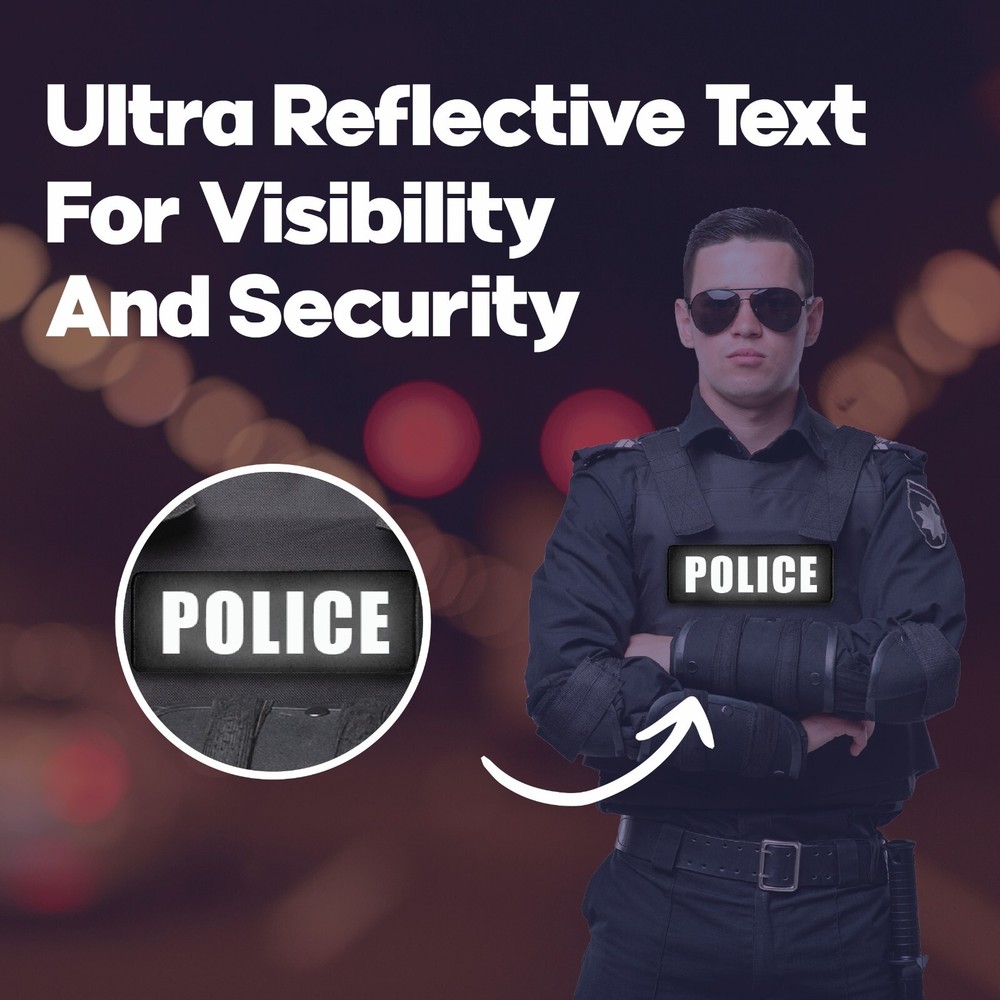 Security Patch – Ultra Reflective Hook and Loop Patch for Tactical Vest