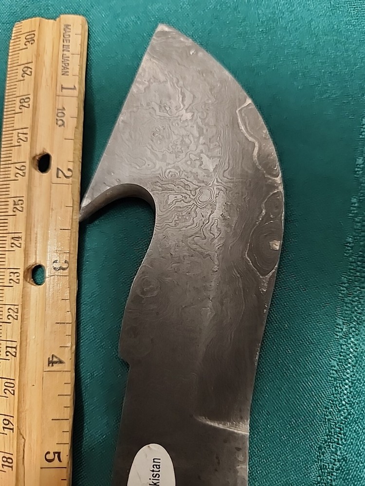 Damascus Steel Blank Blade Guthook