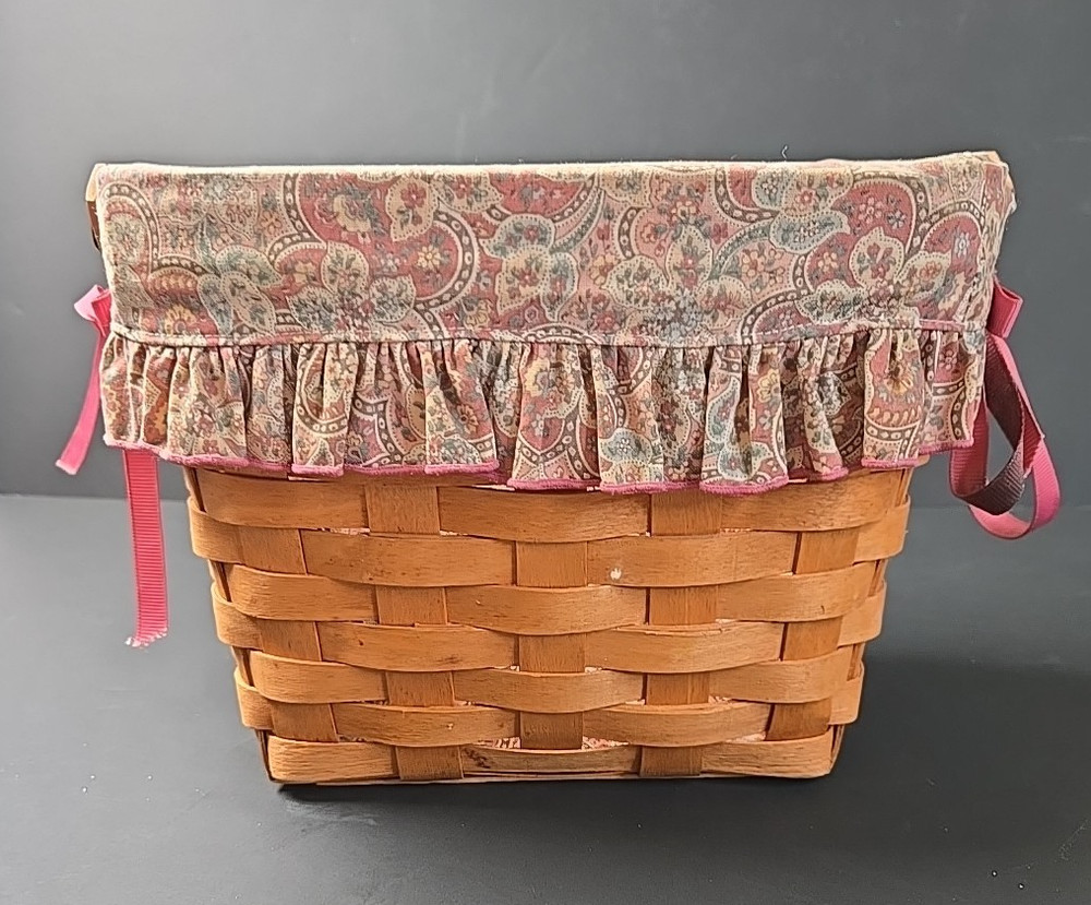 1995 Longaberger Dresden Basket Swing Handle Liner Protector Jerry Longaberger