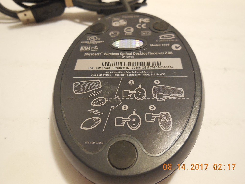 Microsoft Wireless Optical Desktop Receiver 2.0A Model 1019 Replacement