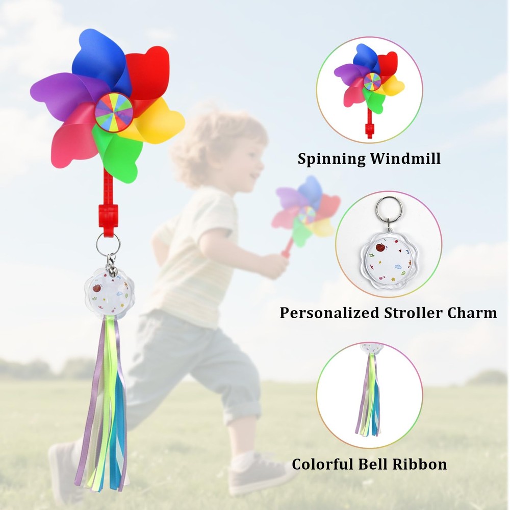 Rotating Pinwheel Stroller Identifier, Identifier Sign Colorful