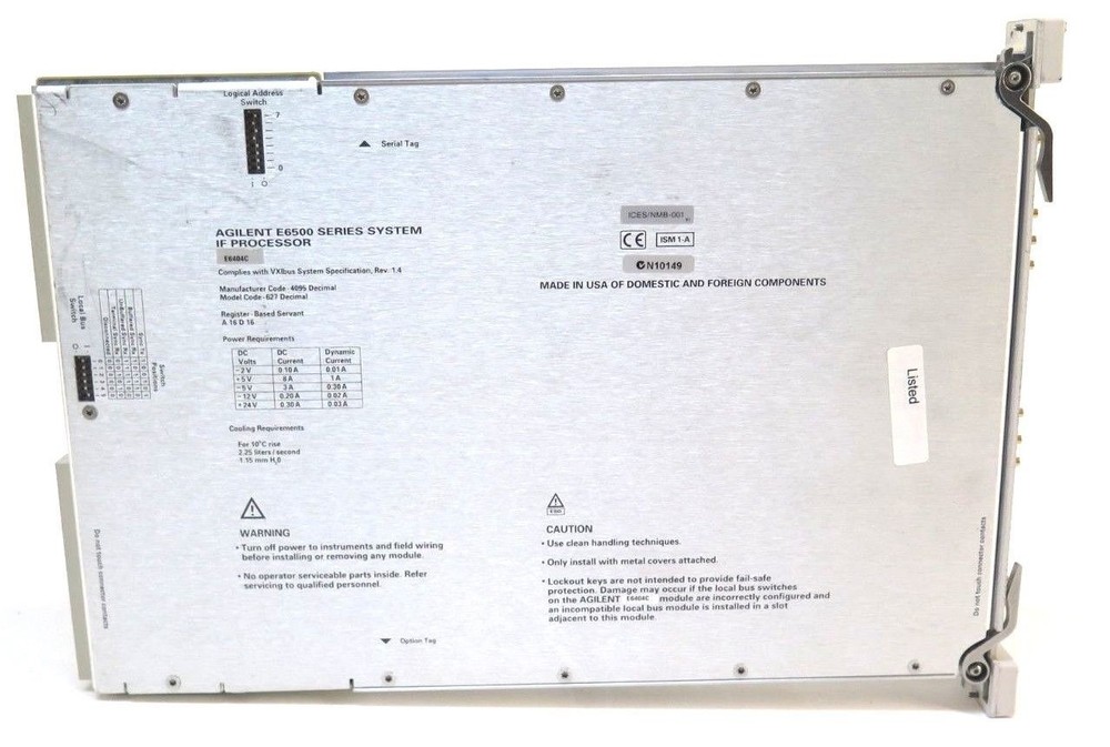 HP Agilent E6404C E6500 Series Digitizer/DSP Module