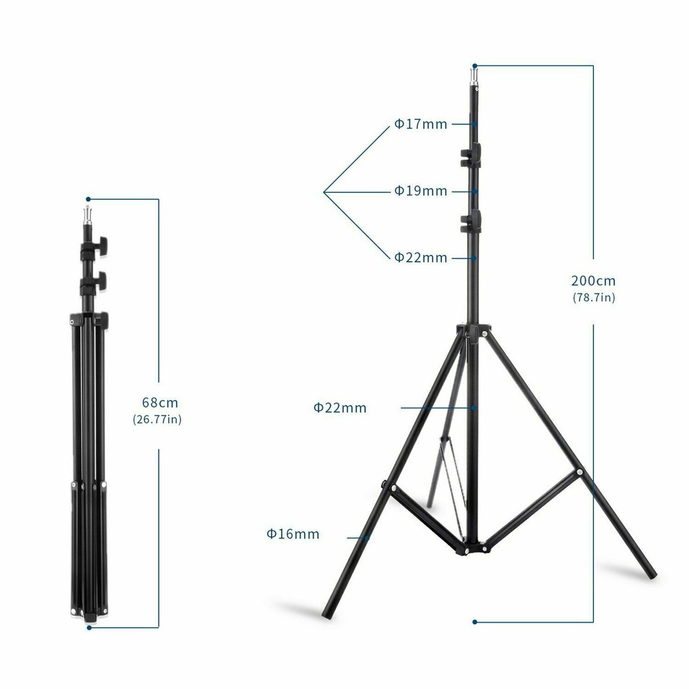 Light Stand Tripod 75 " Adjustable For Photography, Ring Light, Studio Lighting