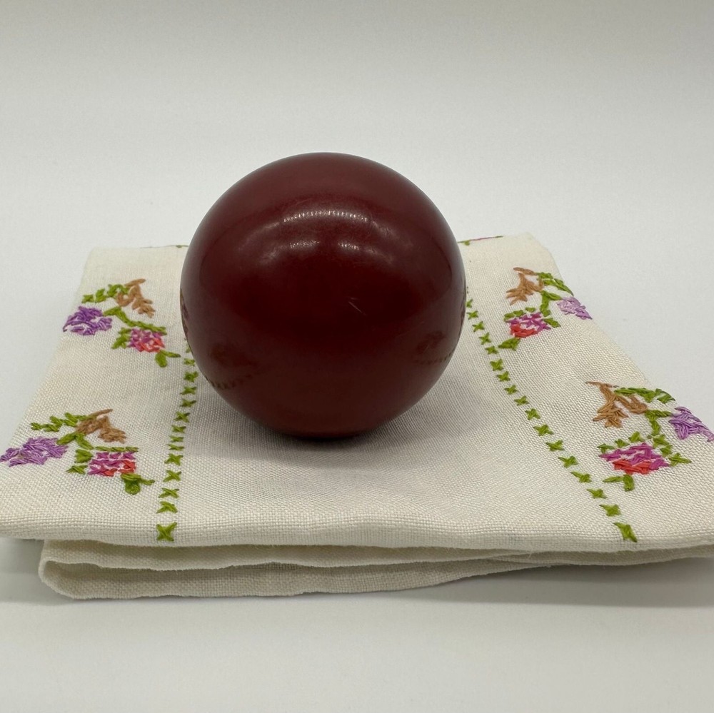 Vintage Billiard Ball Pool 7 Solid Red Replacement Table Game Man Cave Decor