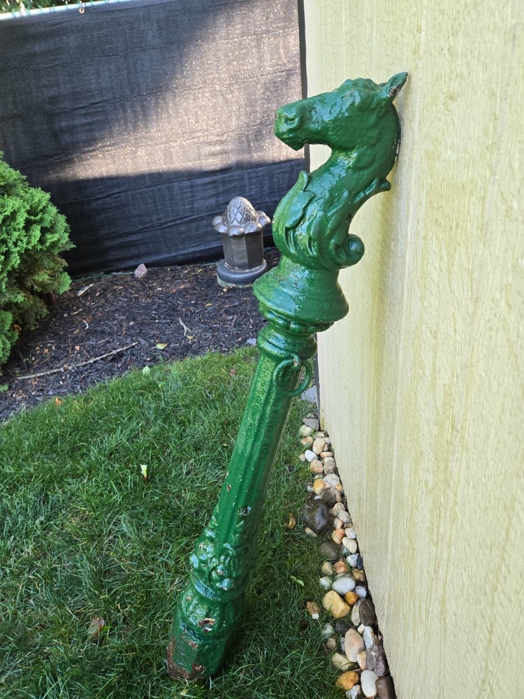 antique JW Fiske Hitching Post