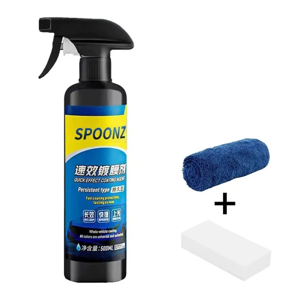 Spoonz Car Coating Spray, Quick Effect Coating Agent Quickly Coat Car Wax 500ml